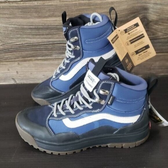 New Vans Ultrarange Exo HI Gortex Waterproof Navy Blue Black Ankle Boots Shoes - Picture 2 of 13